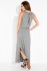 Maxi dress with a back slit I114