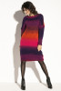 Woolen dress F579 color Hotpink