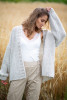 Loose woolen cardigan F759 color Beige