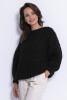 Sweater with a thick knit F772 color Black