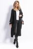 Maxi cardigan with pockets F794 color Black