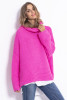 Loose sweater with a wide turtleneck F811 color SweetPink