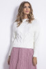 Sweater with a wider neckline F838 color Ecru