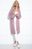 Long lace elegant cardigan F1026 color Pinkpowder