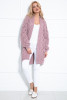 Lace loose cardigan F1027 color Pinkpowder