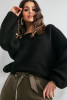 Oversize sweater F1159 color Black