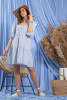 Short summer dress with a neckline F1223 color Sky blue