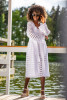 Lacy set cardigan and dress for summer F1244 color White