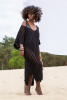 Long lacy beach dress F1249 color Black