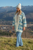 Cardigan Norwegian pattern F1370 color Blue