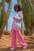 Cotton cardigan with pockets F1465 color CANDYPINK