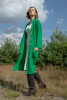 Long buttoned cardigan with pockets F1471 color Green