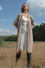 Long buttoned cardigan with pockets F1471