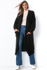 Long cardigan with a thicker weave with pockets F1496 color Black