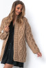 Chunky Knit F1555 thick cardigan color Carmel