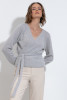 Cashmere tied sweater F1520 color Grey