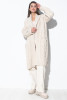 Long cardigan with a wide shawl collar F1535