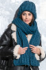 Chunky knit hat F1536 color PRINCESBLUE