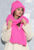 Chunky knit hat F1544 color SweetPink