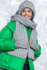 Chunky knit long scarf F1568