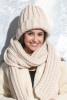 Chunky knit hat F1578 color Beige