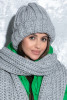 CZAPKA O GRUBYM SPLOCIE CHUNKY KNIT F1567 Kolor Szary