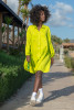 Short dress with a loose cut F1646 color LIME