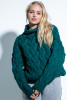 Wool sweater with a thick knit F839 color Eden