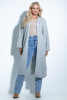 Long, straight cardigan F1720 color Grey