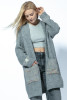 Woolen cardigan with pockets F1741 color Grey