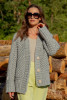 Button-up chunky knit cardigan F1745 color Grey