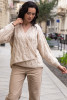 Asymmetric buttoned cardigan F1751 color Beige