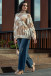 Warm, colorful cable-knit sweater F1752