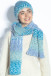 COLORFUL ALPACA WOOL HAT AND SCARF SET F1759