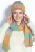 COLORFUL ALPACA WOOL HAT AND SCARF SET F1760