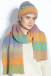 COLORFUL ALPACA WOOL HAT AND SCARF SET F1760