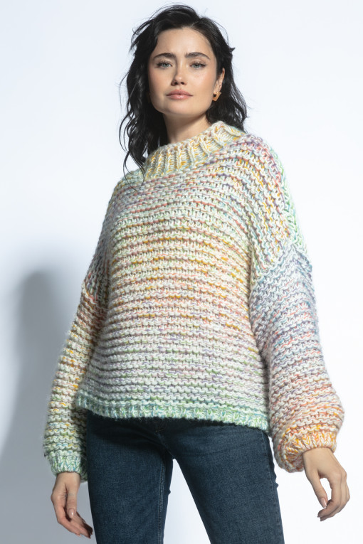 Multi-color Chunky Knit sweater F1765