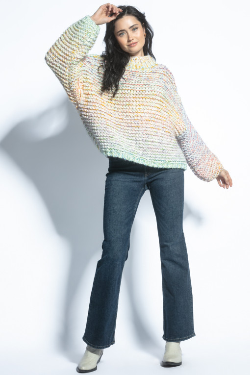 Multi-color Chunky Knit sweater F1765