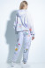 Colorful set oversized hoodie and wide pants F1411