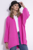 Loose-fit cardigan with delicate lace F763 sweetpink