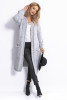 Maxi cardigan with pockets F794 grey