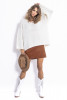 Loose sweater with wide sleeves F815 ecru