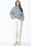 Oversized Aran pattern sweater F840 grey