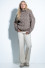 Wool sweater with a thick knit F839 mocca