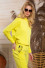 Hooded sweatshirt and trousers with prints F1076 yellow