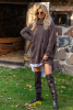 Sweater oversize F1104 espresso