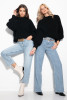 Elegant Cashmere Turtleneck Sweater F1110 black