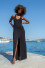 LONG SUMMER DRESS WITH OPEN BACK F1461 black