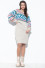 Sweater with jacquard pattern and skirt - set F1547 beige