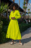 Long buttoned dress F1648 lime